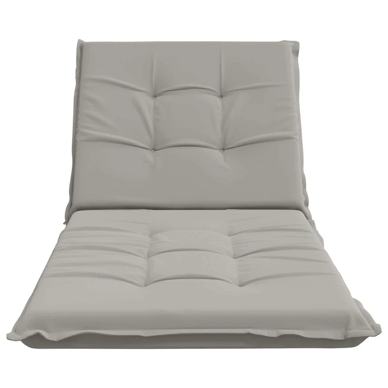 Sunlounger Cushion GEMERT 100% Polyester Grey 190 x 80 x 9 cm
