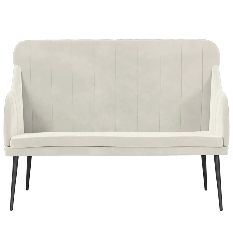 Bench Cream 110x76x80 cm Velvet