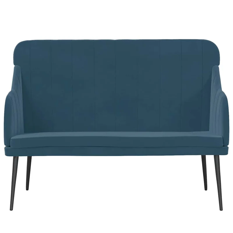 Bench Blue 110x76x80 cm Velvet