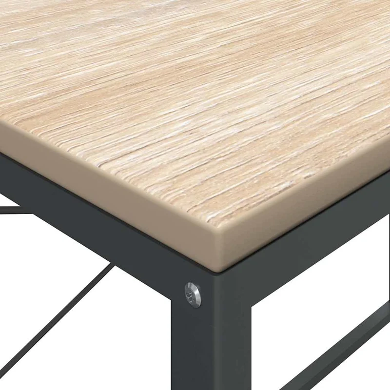 Computer Desk Black and Oak 110x60x70 cm Engineered Wood