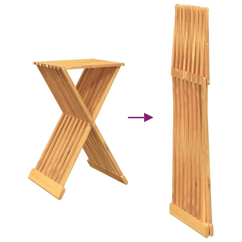 Folding Stool 40x32,5x70 cm Solid Wood Teak