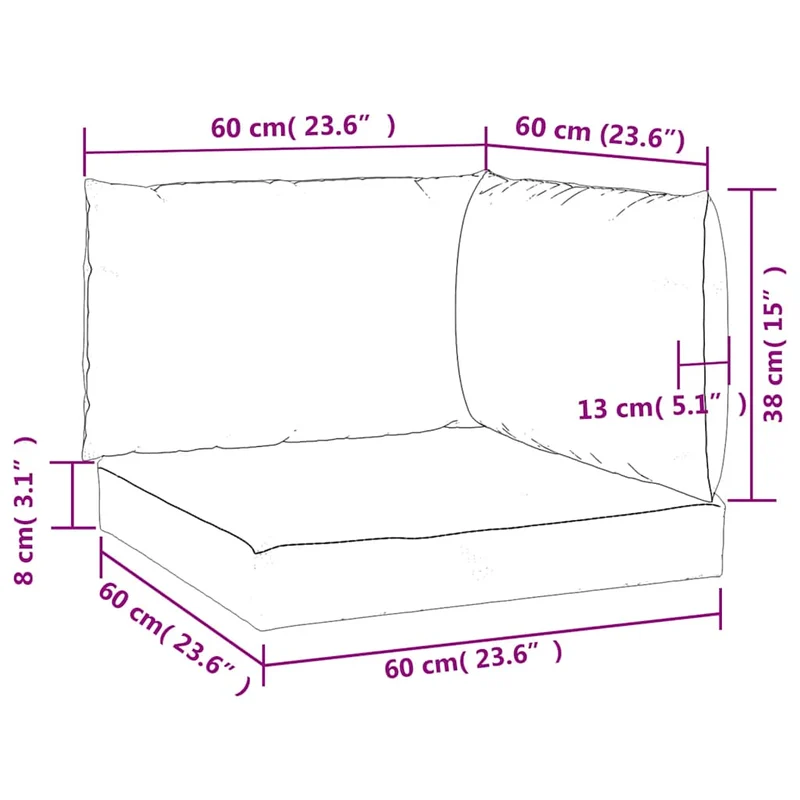 Pallet Cushions 3 pcs Bright Green Oxford Fabric
