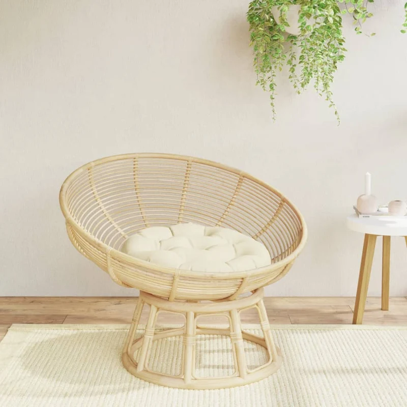 Round Cushion Cream Ø 60 x11 cm Oxford Fabric