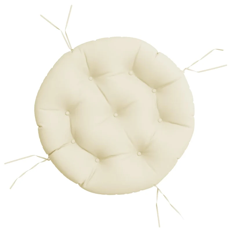 Round Cushion Cream Ø 60 x11 cm Oxford Fabric