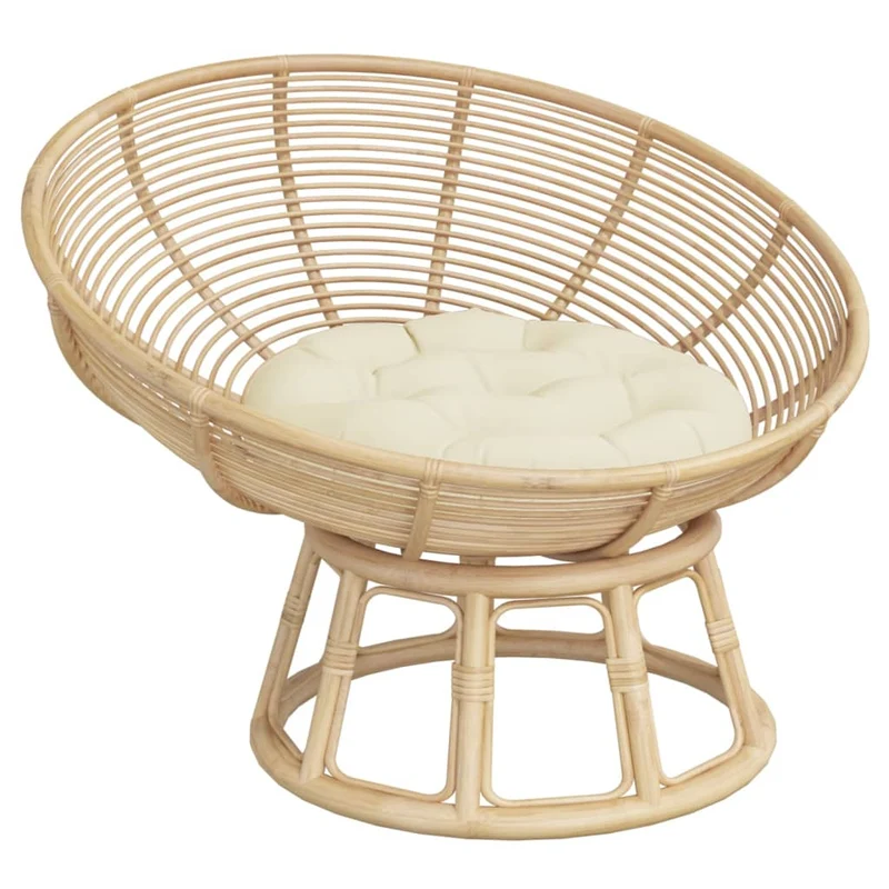 Round Cushion Cream Ø 60 x11 cm Oxford Fabric