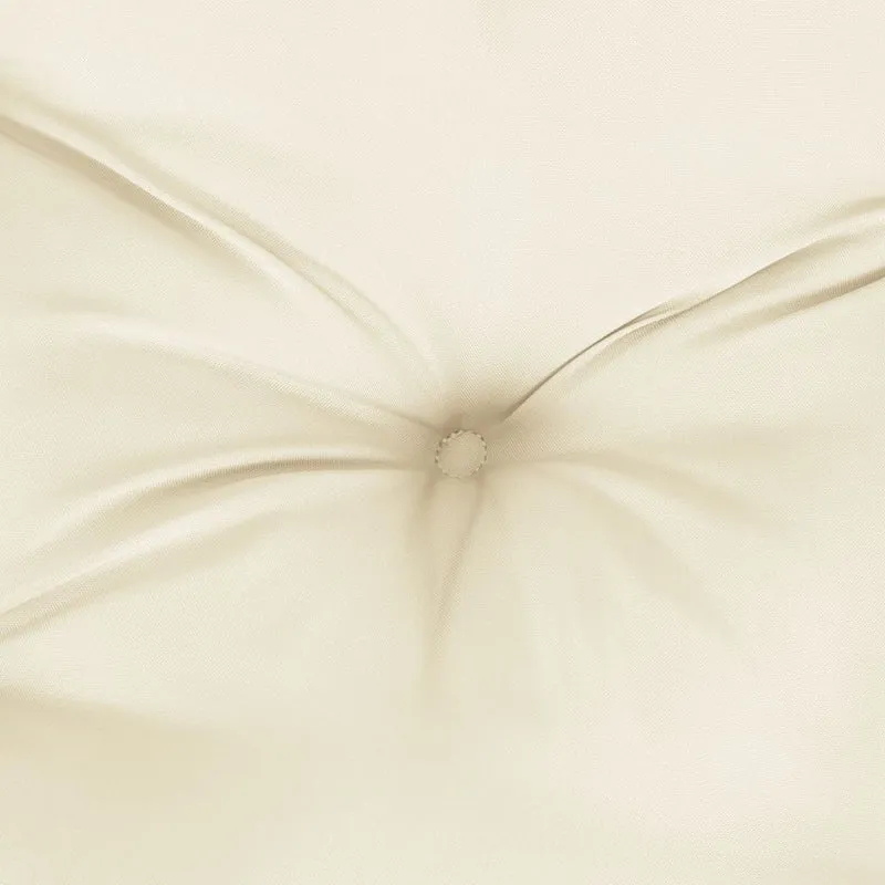Round Cushion Cream Ø 60 x11 cm Oxford Fabric