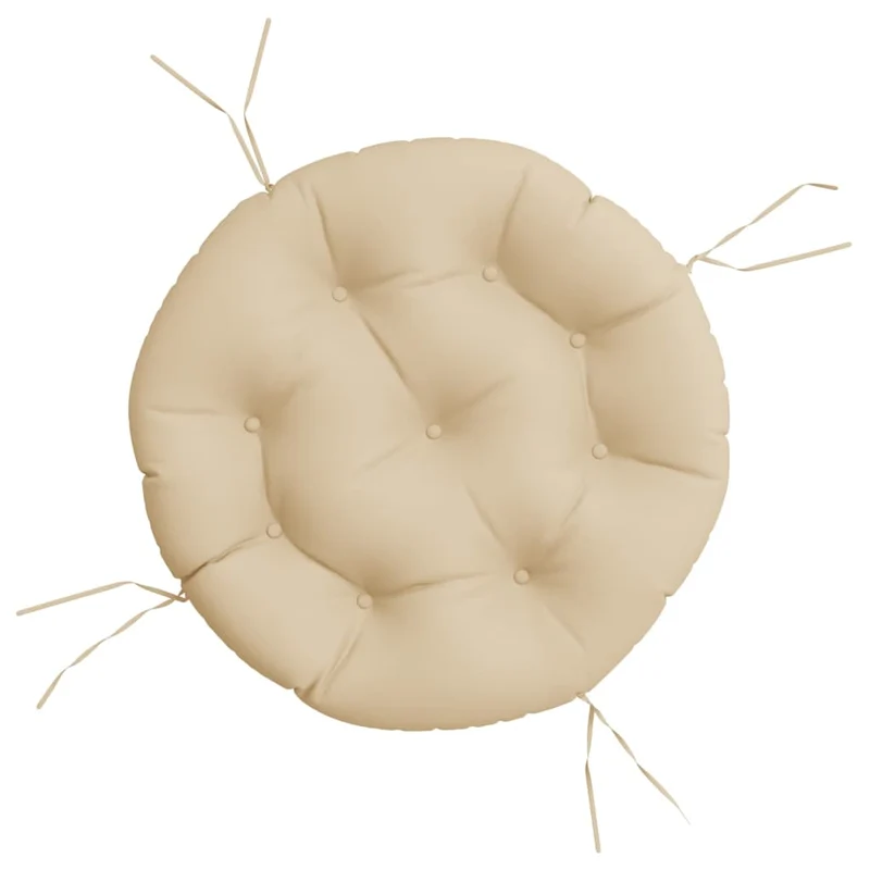 Round Cushion Beige Ø 60 x11 cm Oxford Fabric