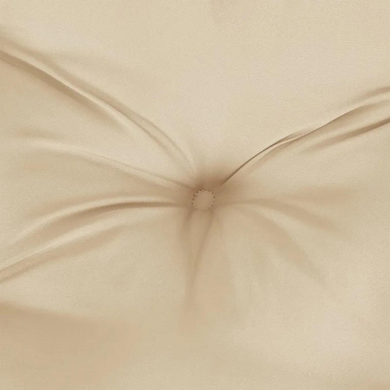 Round Cushion Beige Ø 60 x11 cm Oxford Fabric
