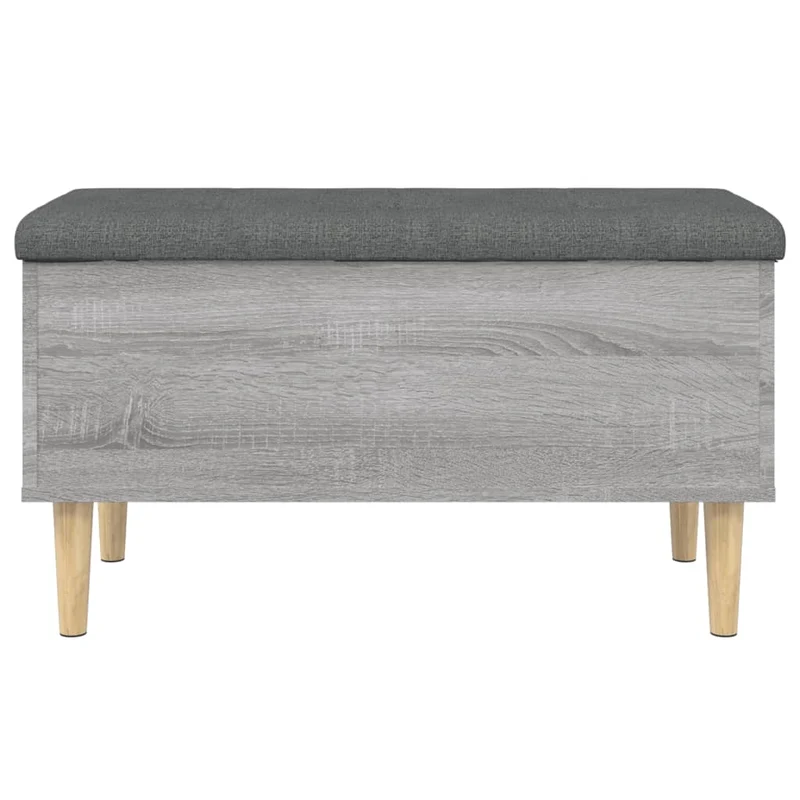 Storage Bench Grey Sonoma 82x42x46 cm Engineered Wood