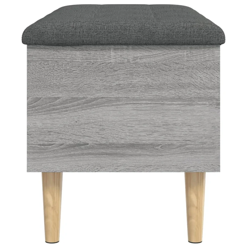 Storage Bench Grey Sonoma 82x42x46 cm Engineered Wood