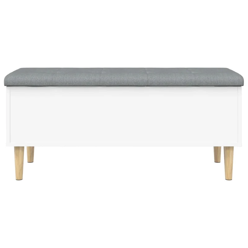 Storage Bench White 102x42x46 cm Engineered Wood
