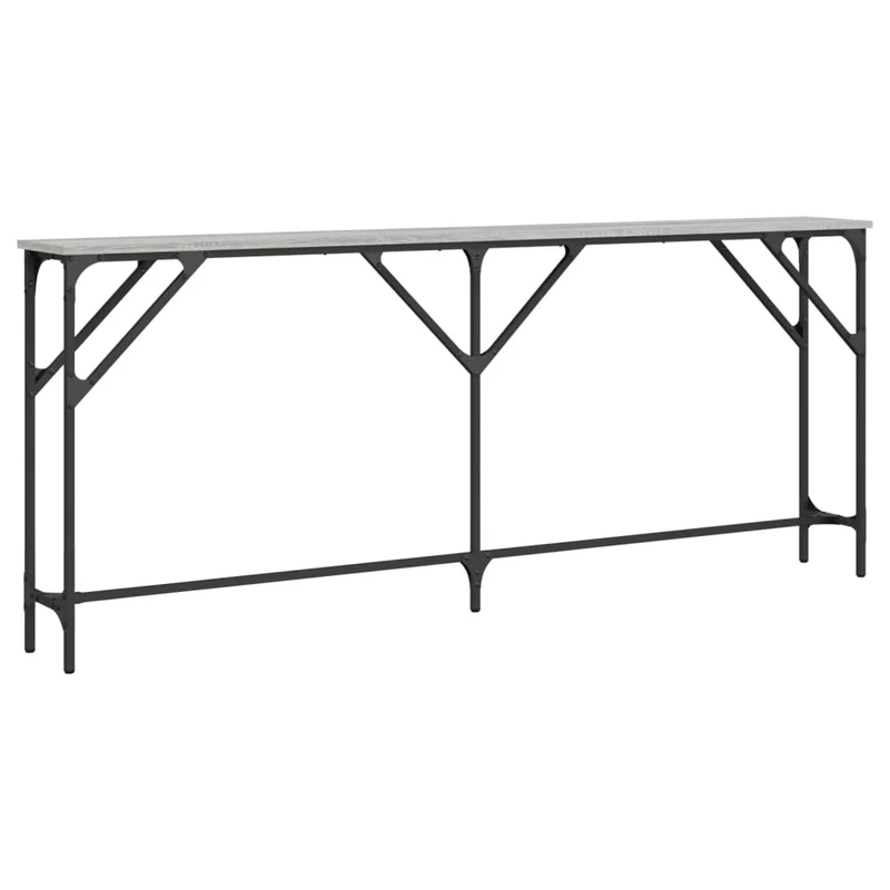 Console Table Grey Sonoma 180x23x75 cm Engineered Wood
