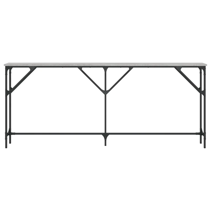 Console Table Grey Sonoma 180x23x75 cm Engineered Wood