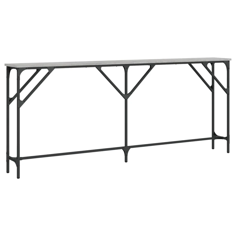 Console Table Grey Sonoma 180x23x75 cm Engineered Wood
