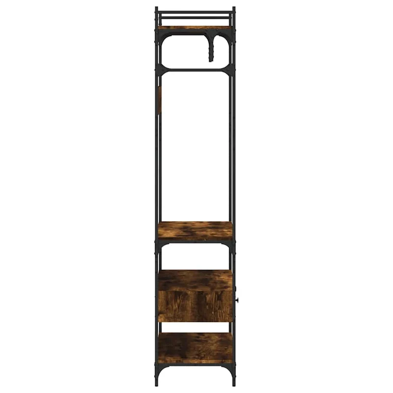 Wardrobe with Drawers Smoked Oak 89x39x184,5 cm Engineered Wood