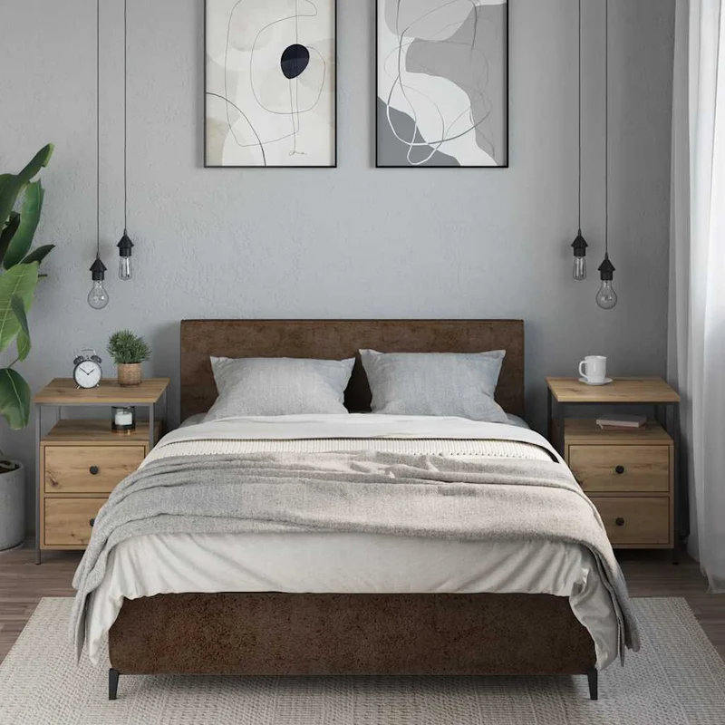 Bedside Cabinets 2 pcs Artisan Oak 44x45x60 cm Engineered Wood