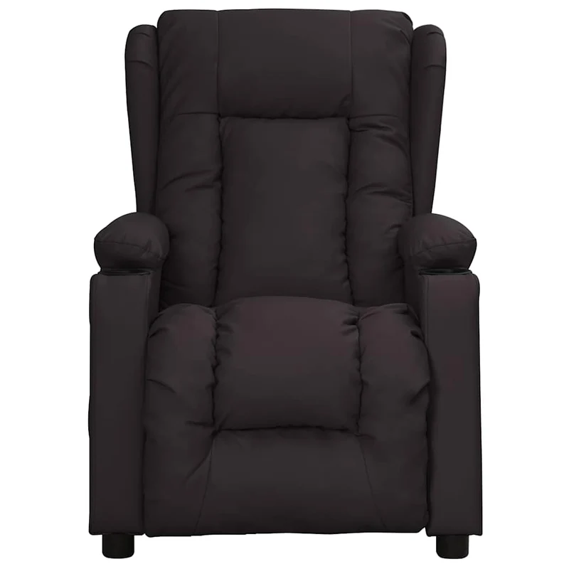 Massage Chair Black Faux Leather