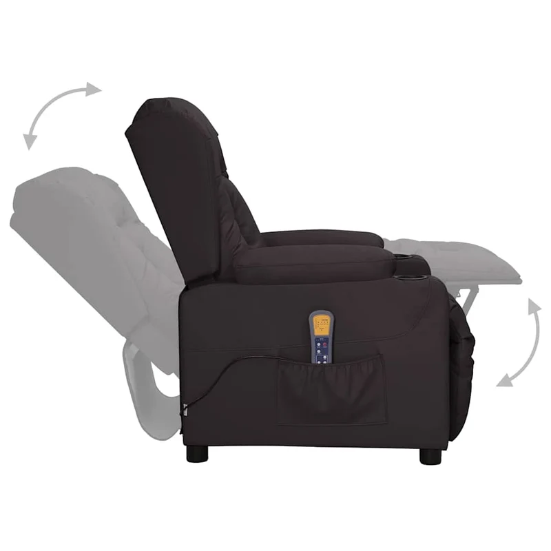 Massage Chair Black Faux Leather