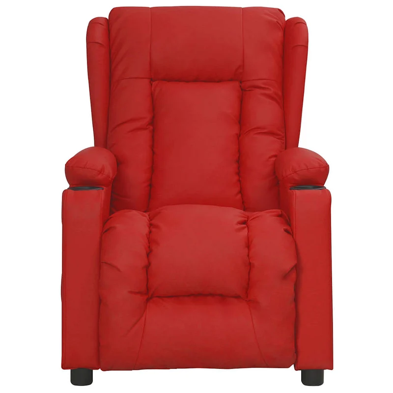 Massage Chair Wine Red Faux Leather
