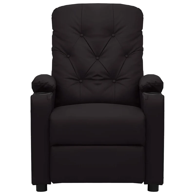 Massage Chair Black Faux Leather