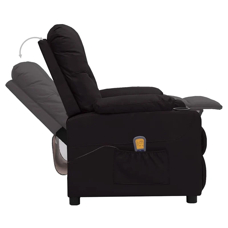 Massage Chair Black Faux Leather