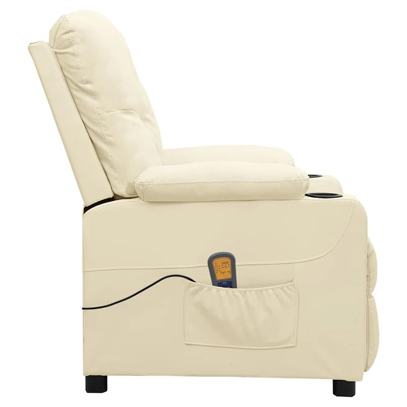 Massage Chair Cream Faux Leather