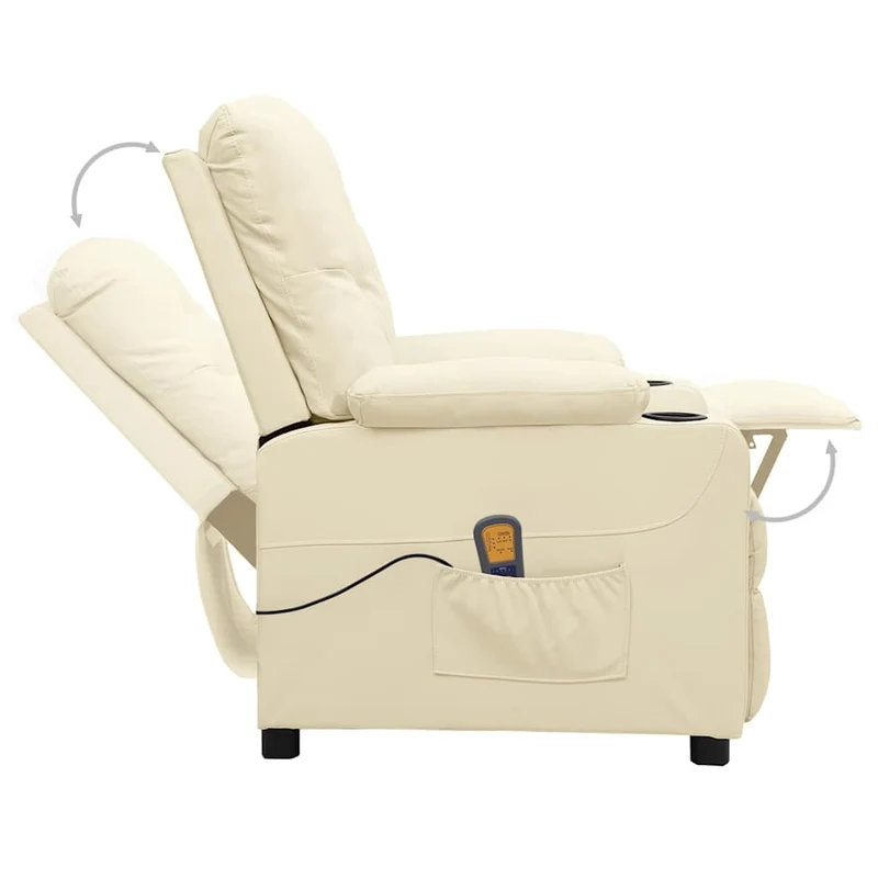 Massage Chair Cream Faux Leather