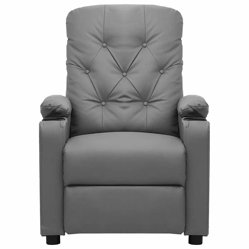 Massage Chair Grey Faux Leather
