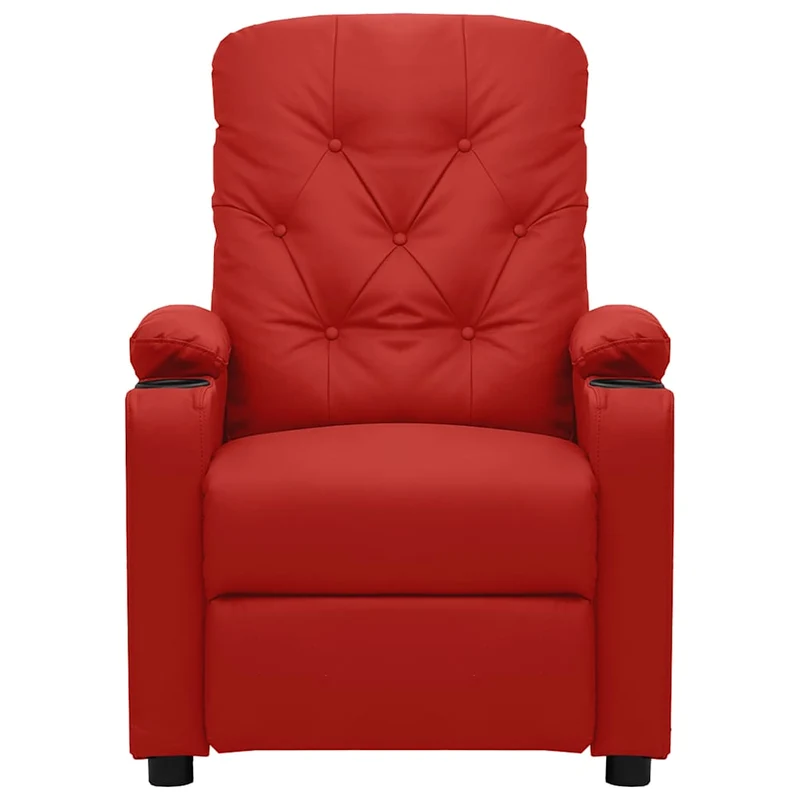 Massage Chair Wine Red Faux Leather
