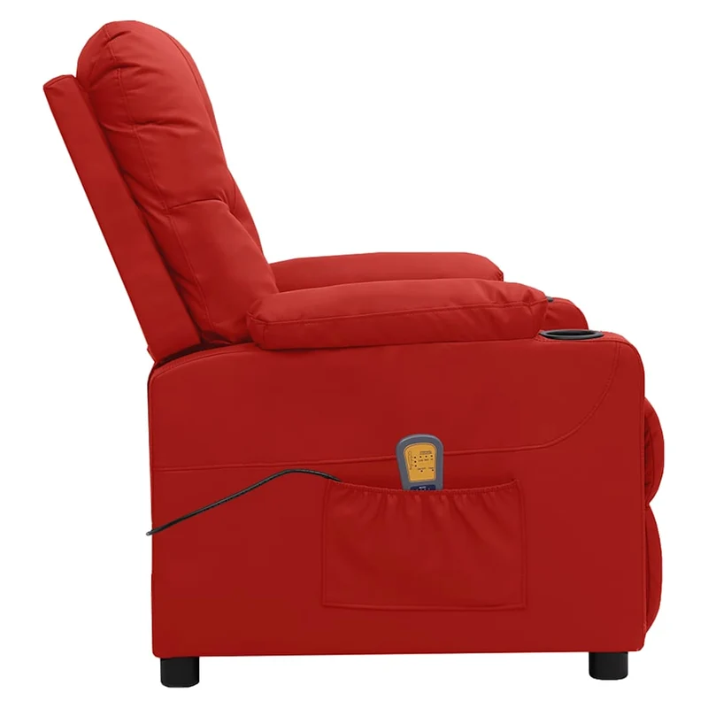 Massage Chair Wine Red Faux Leather