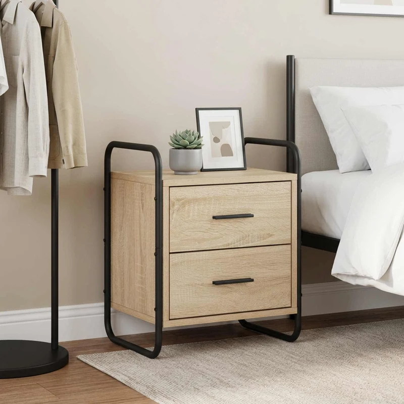 Hanging Bedside Cabinet Sonoma Oak 40 x 30 x 50 cm