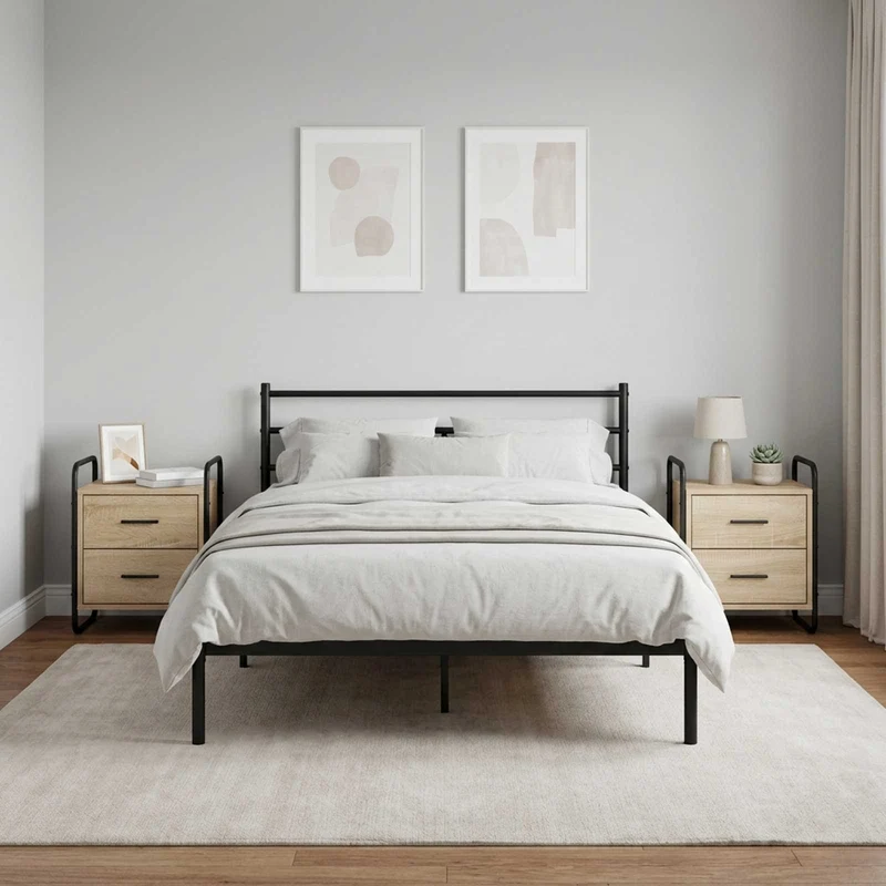 Hanging Bedside Cabinet 2 pcs Sonoma Oak 40 x 30 x 50 cm