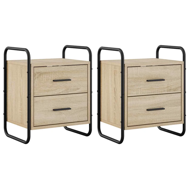 Hanging Bedside Cabinet 2 pcs Sonoma Oak 40 x 30 x 50 cm