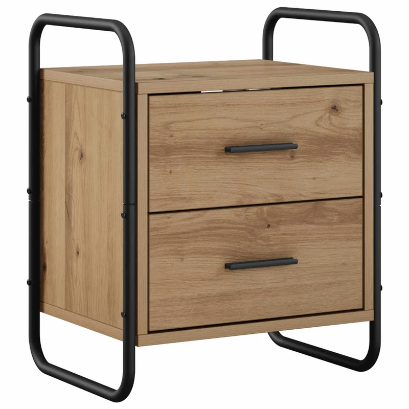 Hanging Bedside Cabinet Artisan Oak 40 x 30 x 50 cm