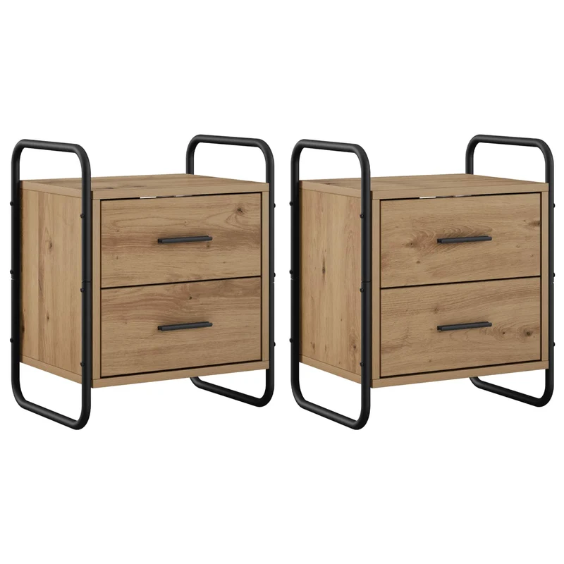 Hanging Bedside Cabinet 2 pcs Artisan Oak 40 x 30 x 50 cm