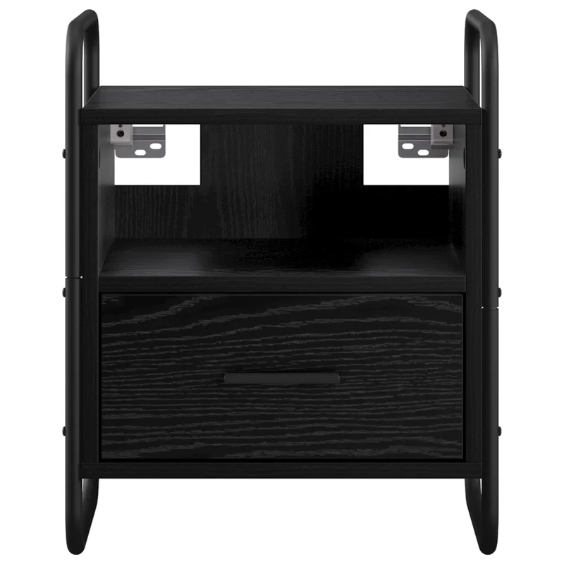 Hanging Bedside Cabinet 2 pcs Black Oak 40 x 30 x 50 cm
