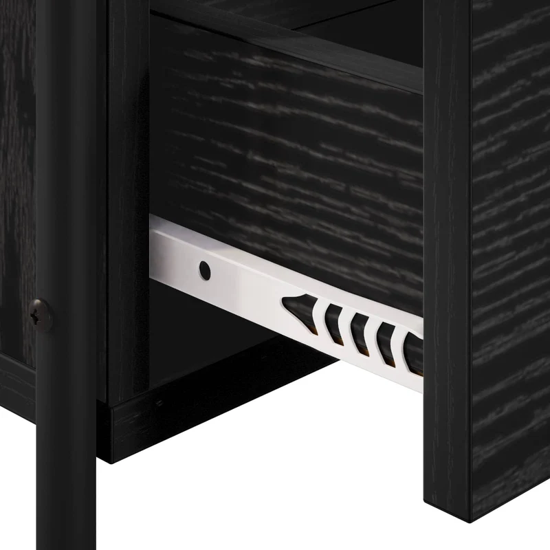 Hanging Bedside Cabinet 2 pcs Black Oak 40 x 30 x 50 cm