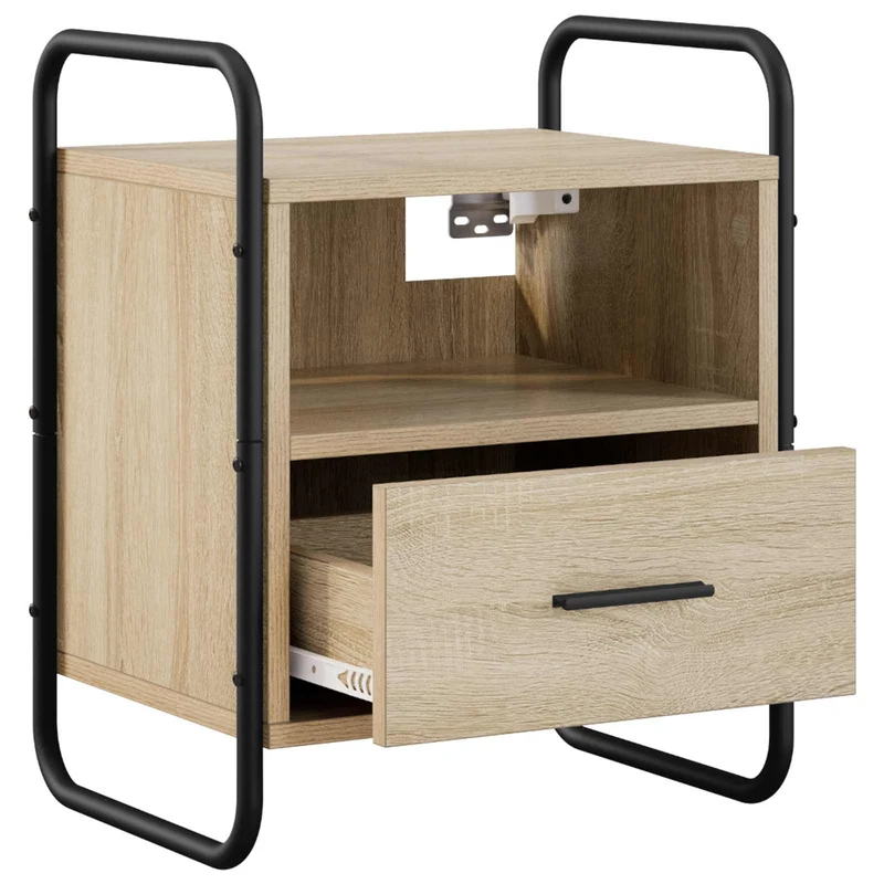 Hanging Bedside Cabinet Sonoma Oak 40 x 30 x 50 cm