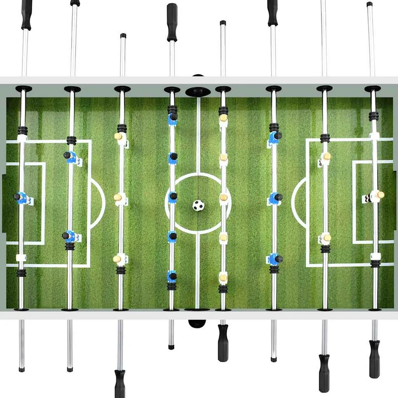 92501 vidaXL Football Table Steel 60 kg 140x74,5x87,5 cm White