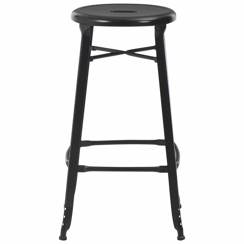 Bar Stools 4 pcs Black Steel
