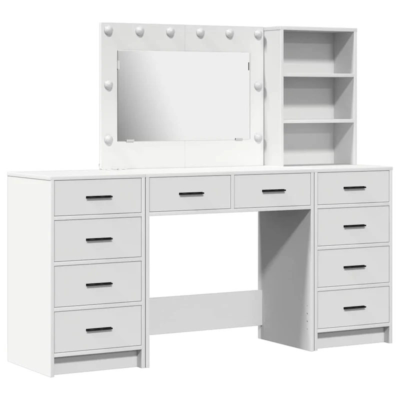 Dressing Table 3 pcs White 78.5 x 41 x 135 cm Engineered Wood