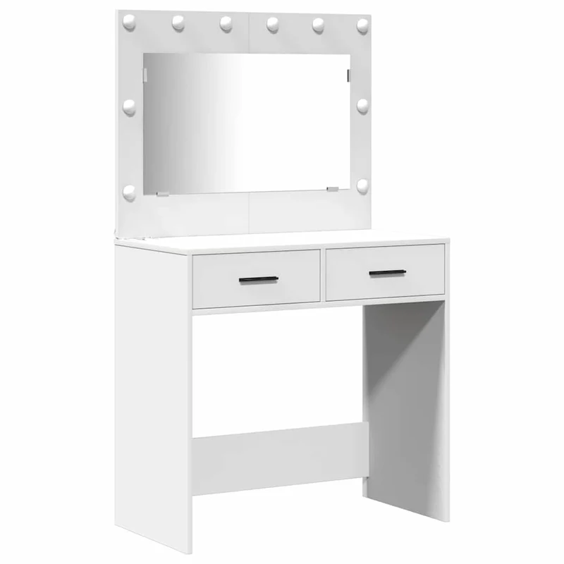 Dressing Table 3 pcs White 78.5 x 41 x 135 cm Engineered Wood