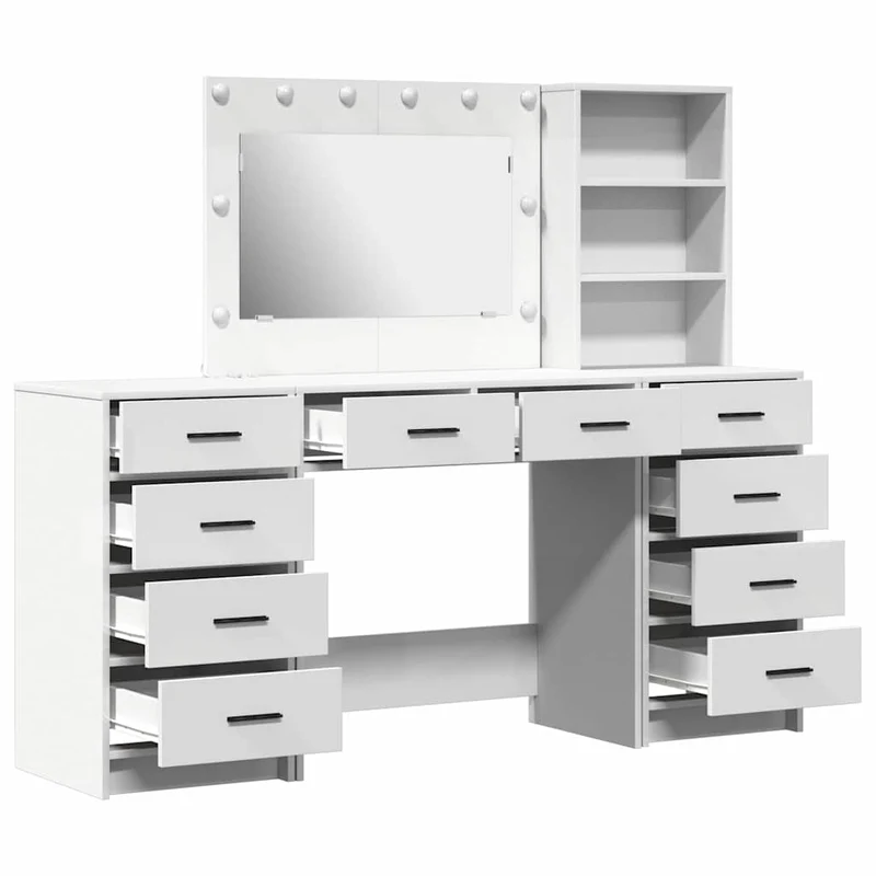 Dressing Table 3 pcs White 78.5 x 41 x 135 cm Engineered Wood