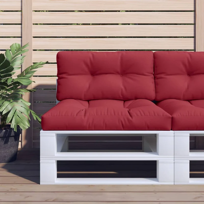 Pallet Cushion Wine Red 80x40x12 cm Fabric