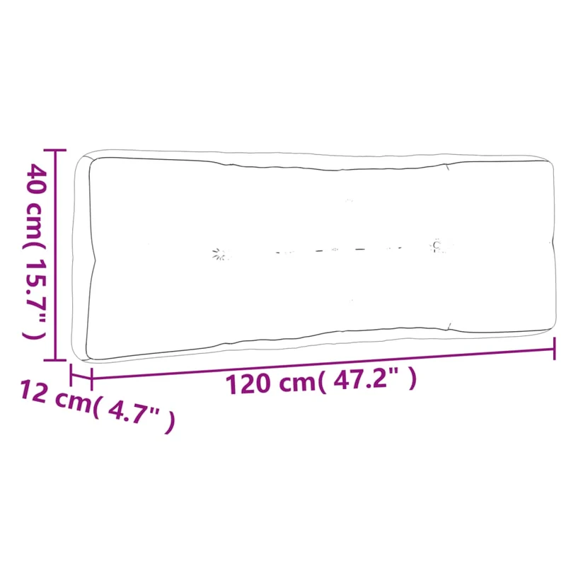 Pallet Cushion Green 120x40x12 cm Fabric