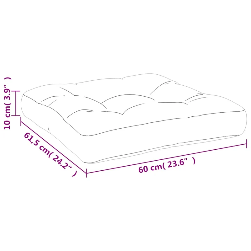 Pallet Cushion Taupe 60x61.5x10 cm Fabric