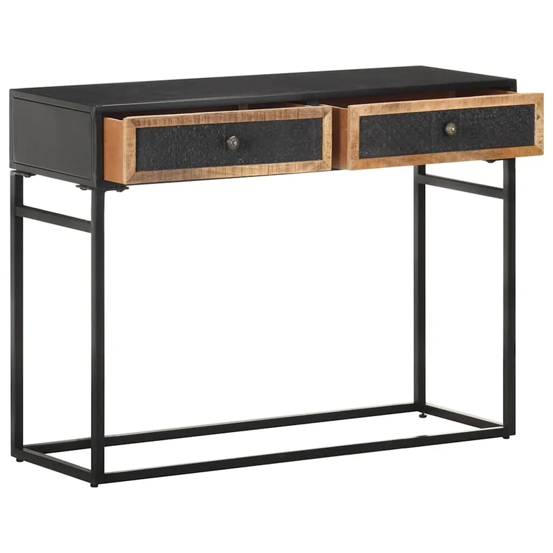323151 vidaXL Console Table 100x35x75 cm Solid Mango Wood