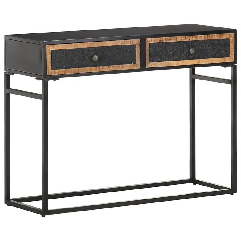 323151 vidaXL Console Table 100x35x75 cm Solid Mango Wood