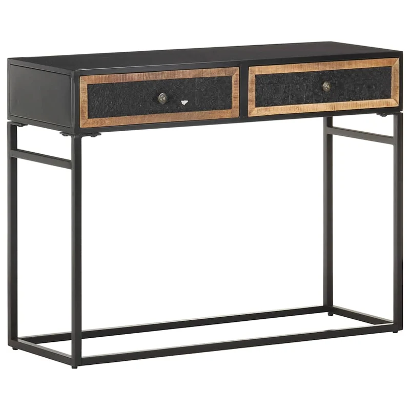 323151 vidaXL Console Table 100x35x75 cm Solid Mango Wood