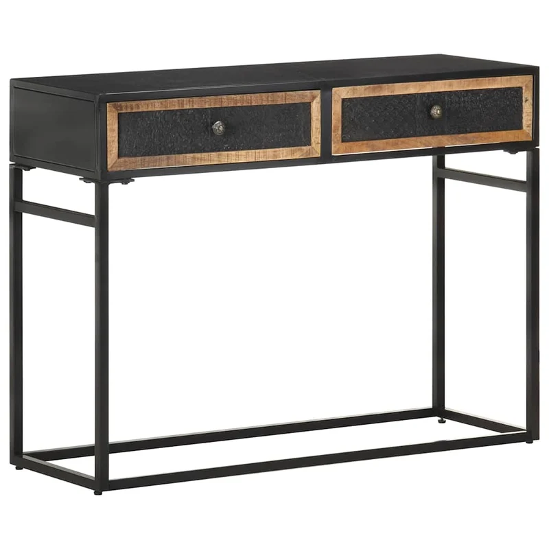 323151 vidaXL Console Table 100x35x75 cm Solid Mango Wood